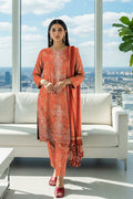 Luxury Digital Printed Unstitched 3-Piece – Embroidered Bana Dora with Voil Dupatta