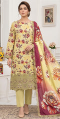 Lemon Zest – Digital Printed & Embroidered Luxury Unstitched 3-Piece Suite