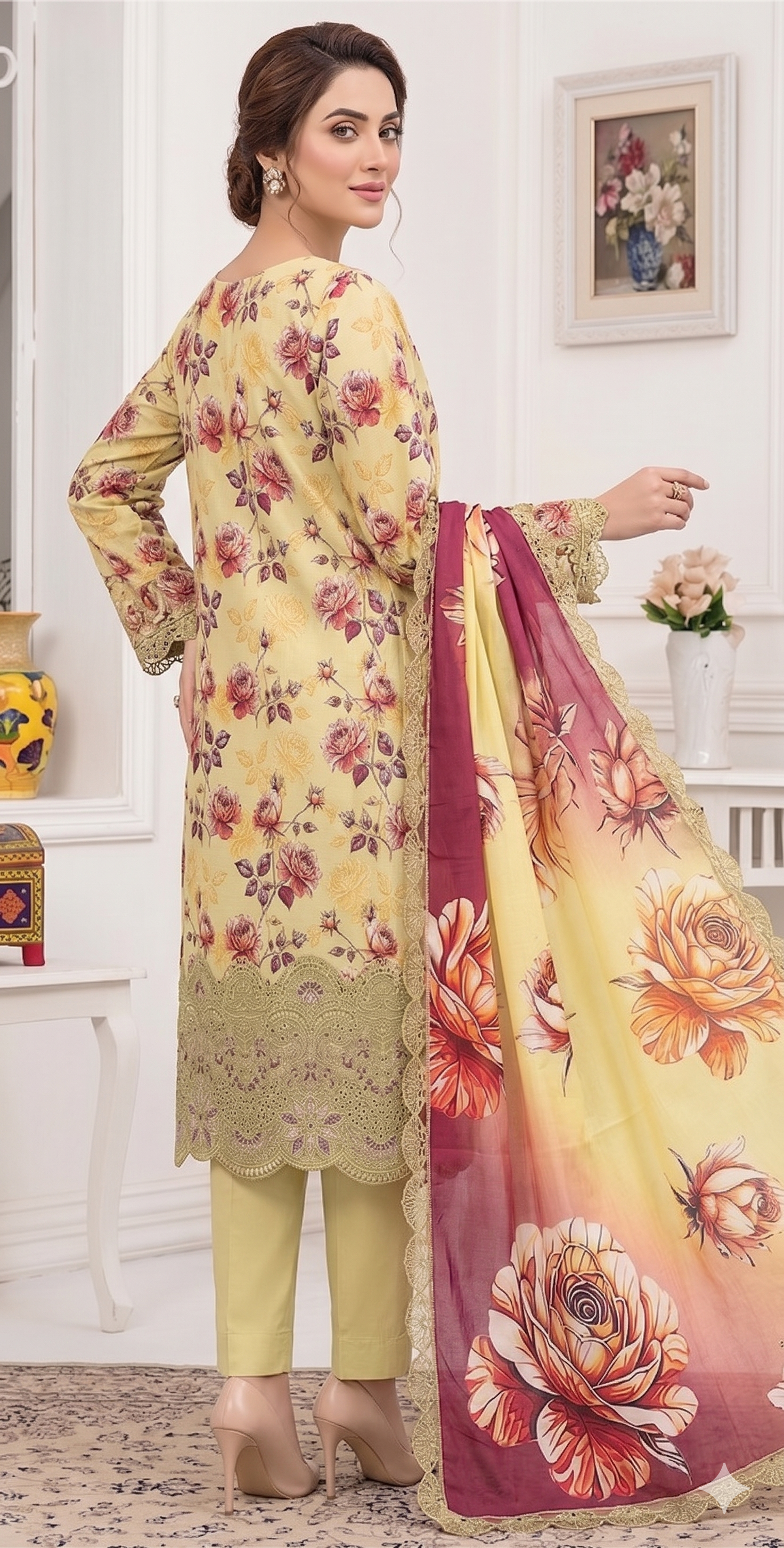 Lemon Zest – Digital Printed & Embroidered Luxury Unstitched 3-Piece Suite