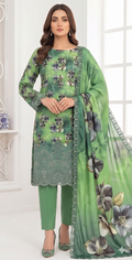Emerald Garden – Digital Printed & Embroidered Luxury Unstitched 3-Piece Suite