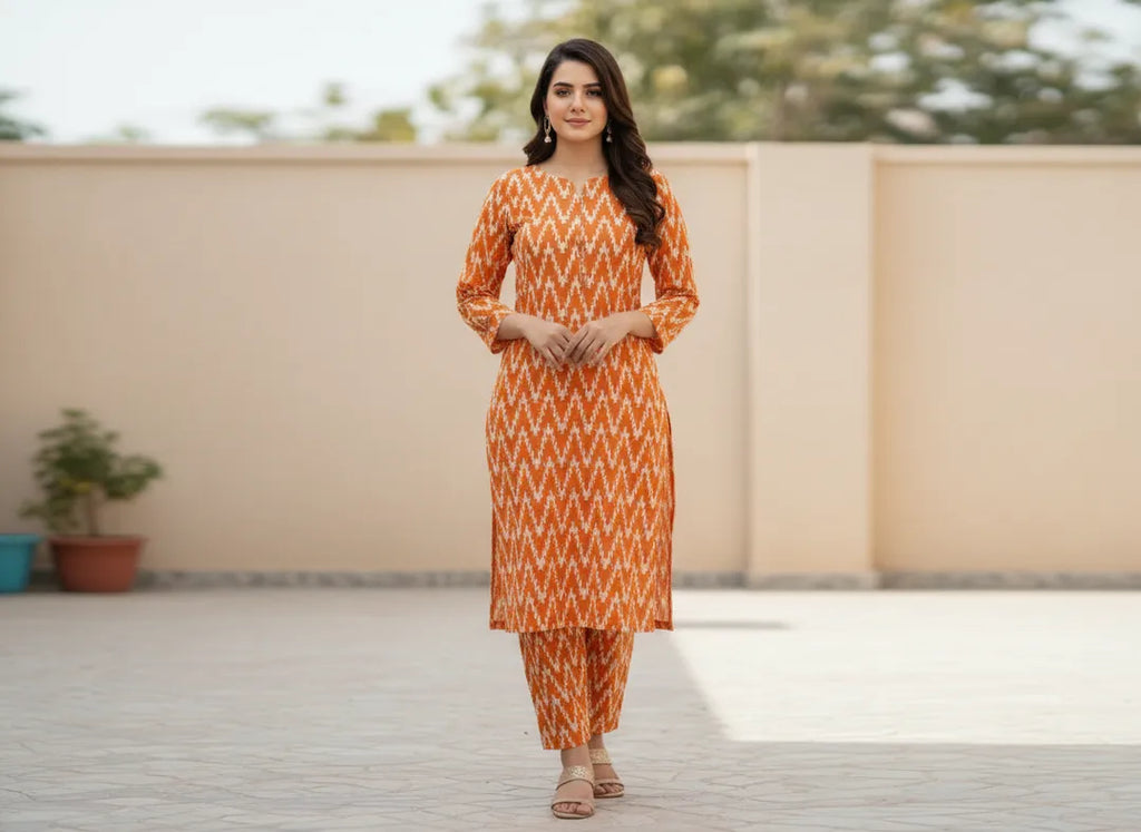 Stylish 2 Pcs Women's Unstitched Printed Suit