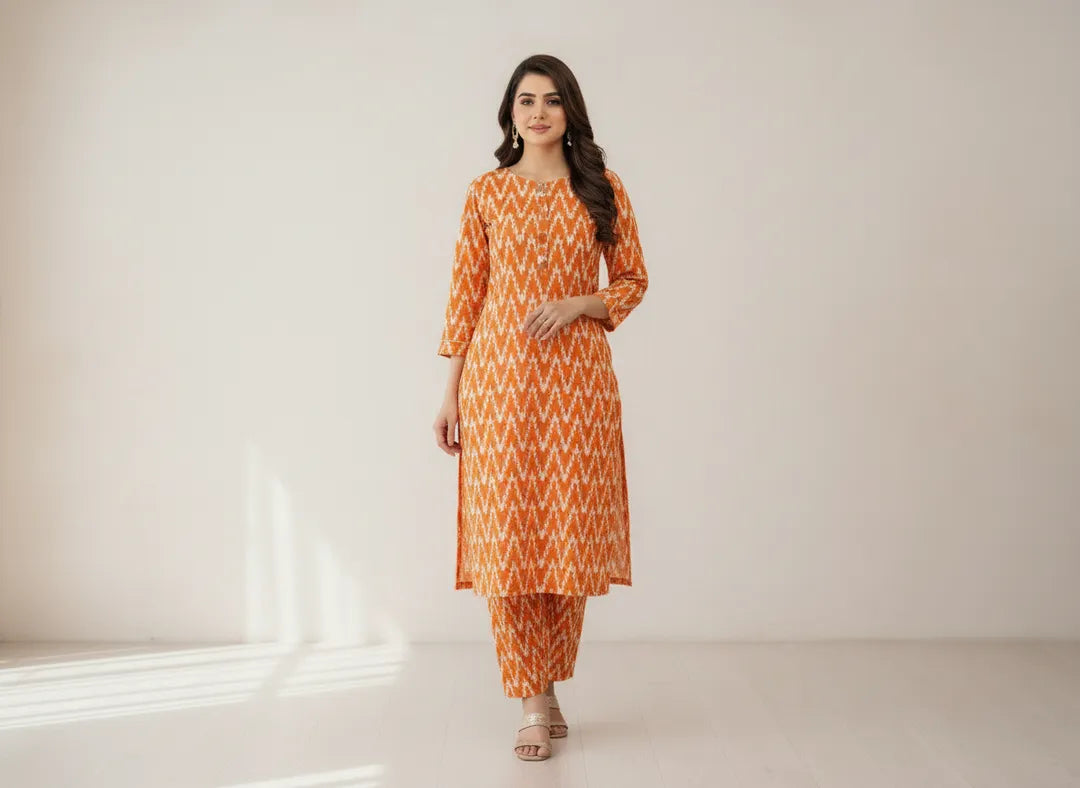 Stylish 2 Pcs Women's Unstitched Printed Suit