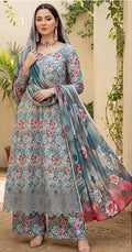 Floral Breeze – Luxury Lazer Boring Embroidered Unstitched 3-Piece Suite
