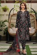 Midnight Elegance – Digital Printed & Embroidered Luxury Unstitched 3-Piece Suite