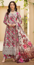 Floral Blossom – Luxury Lazer Boring Embroidered Unstitched 3-Piece Suite