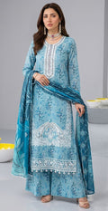 Sky Serenity – Heavy Embroidered Digital Lawn Unstitched 3-Piece Suite